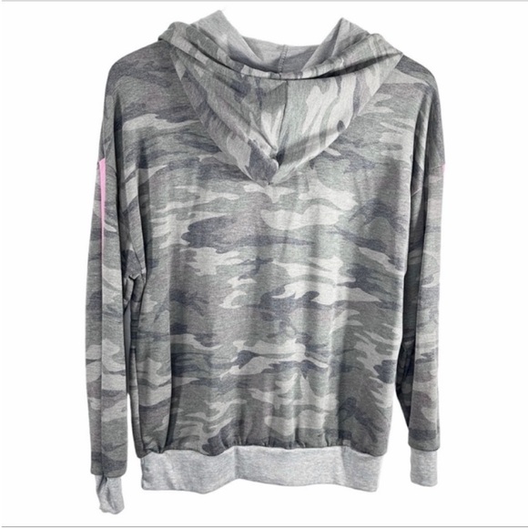 12PM BY MON AMI camo hoodie top M - Picture 6 of 9